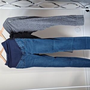 maternity jeans and pants, two together
